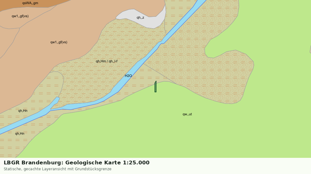 Statische Kartenansicht: LBGR Brandenburg: Geologische Karte 1:25.000