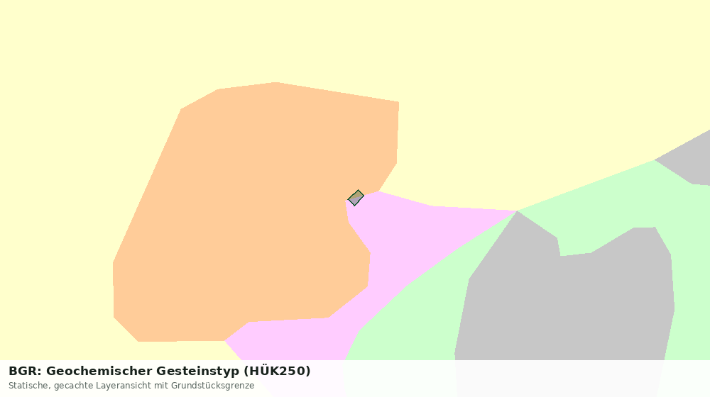 Statische Kartenansicht: BGR: Geochemischer Gesteinstyp (HÜK250)