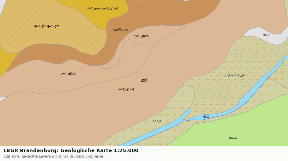Statische Kartenansicht: LBGR Brandenburg: Geologische Karte 1:25.000