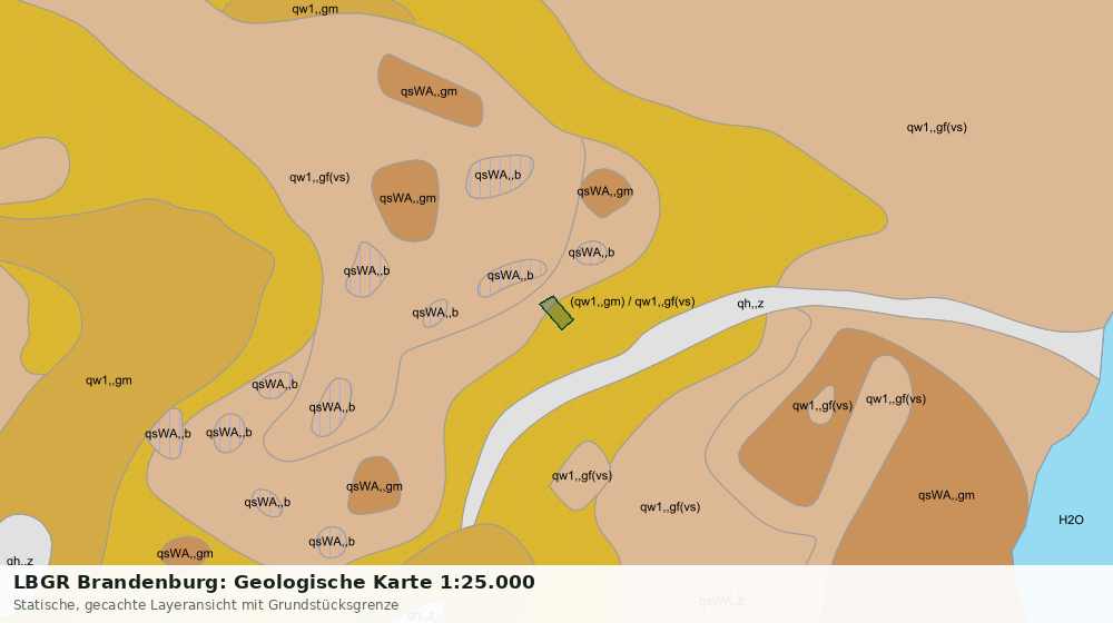 Statische Kartenansicht: LBGR Brandenburg: Geologische Karte 1:25.000