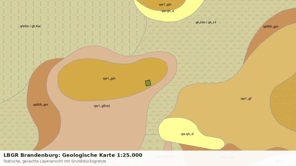 Statische Kartenansicht: LBGR Brandenburg: Geologische Karte 1:25.000
