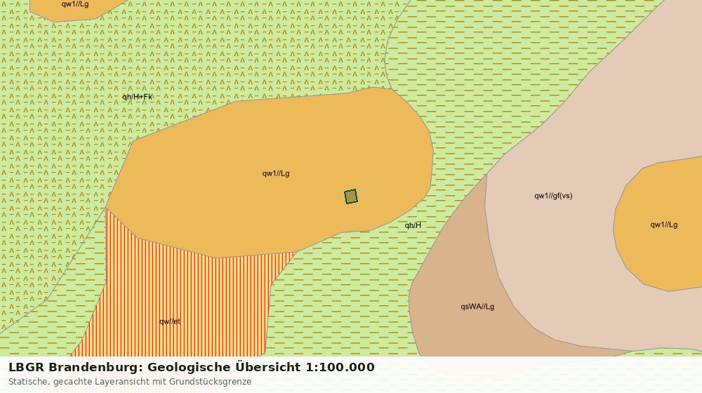 Statische Kartenansicht: LBGR Brandenburg: Geologische Übersicht 1:100.000
