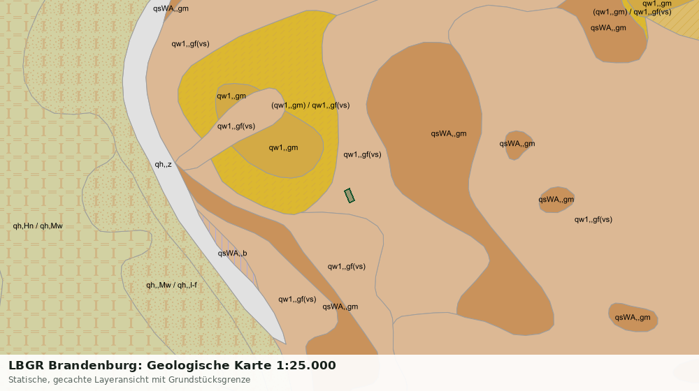 Statische Kartenansicht: LBGR Brandenburg: Geologische Karte 1:25.000
