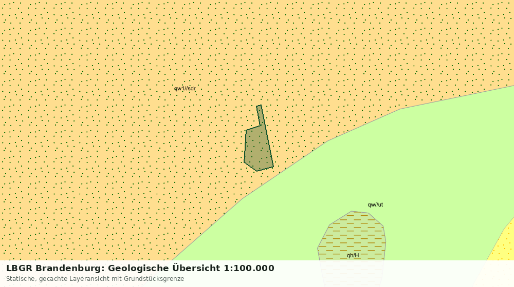 Statische Kartenansicht: LBGR Brandenburg: Geologische Übersicht 1:100.000
