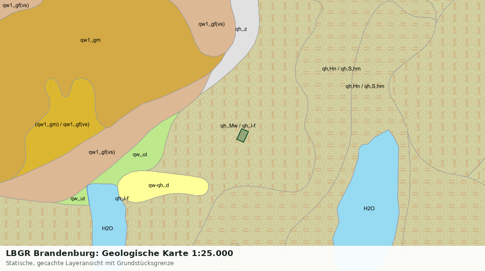 Statische Kartenansicht: LBGR Brandenburg: Geologische Karte 1:25.000