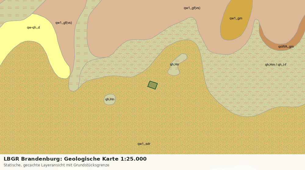 Statische Kartenansicht: LBGR Brandenburg: Geologische Karte 1:25.000