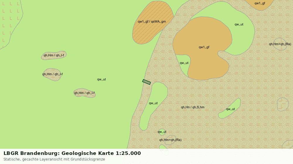 Statische Kartenansicht: LBGR Brandenburg: Geologische Karte 1:25.000