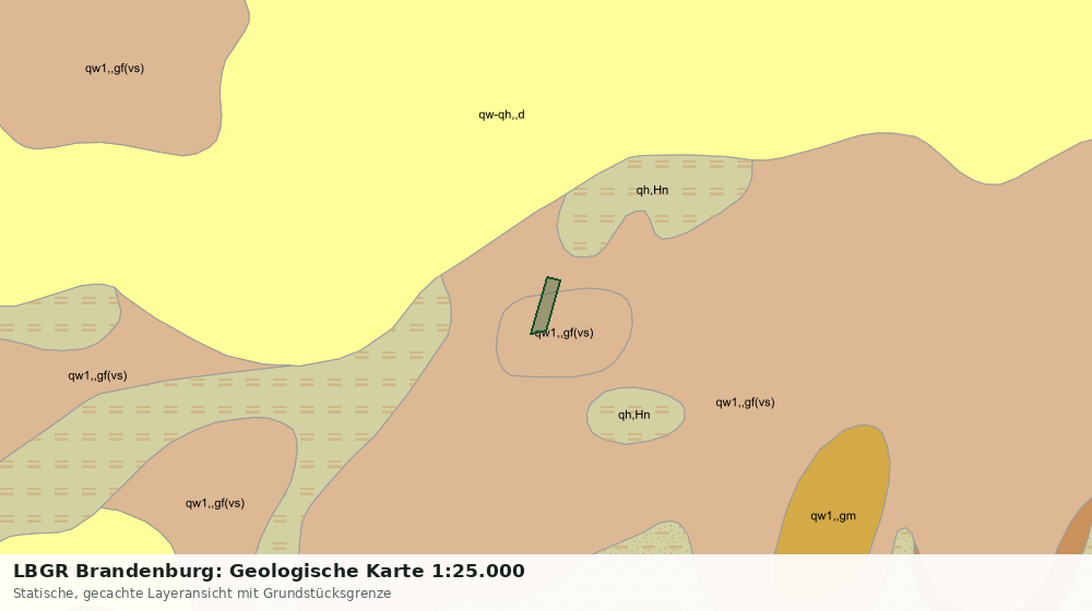 Statische Kartenansicht: LBGR Brandenburg: Geologische Karte 1:25.000