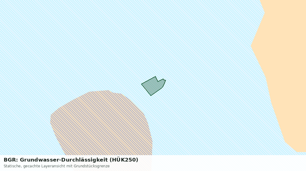 Statische Kartenansicht: BGR: Grundwasser-Durchlässigkeit (HÜK250)