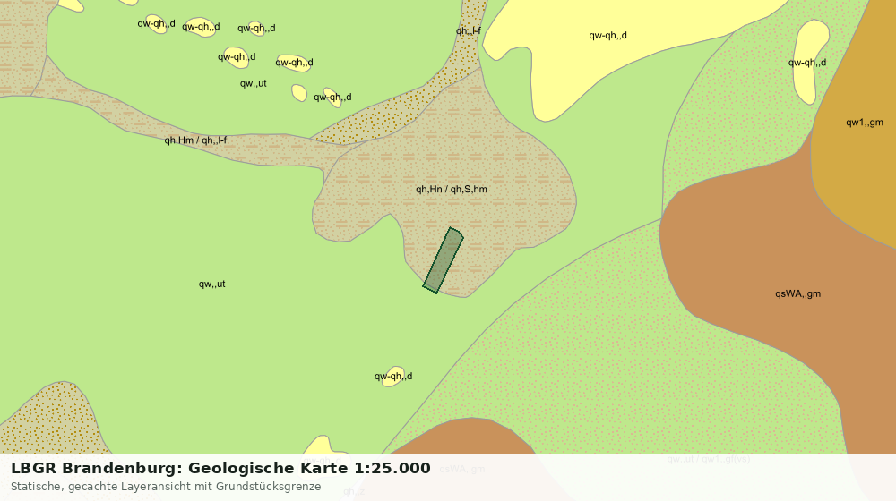 Statische Kartenansicht: LBGR Brandenburg: Geologische Karte 1:25.000