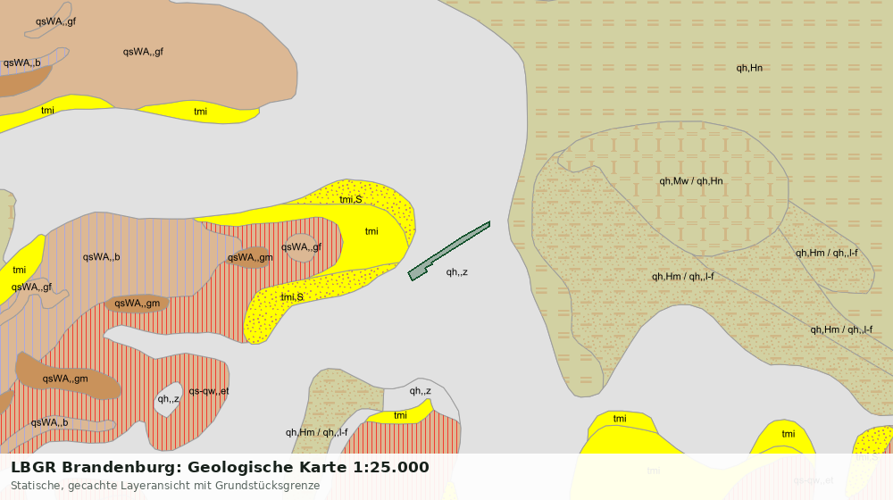 Statische Kartenansicht: LBGR Brandenburg: Geologische Karte 1:25.000