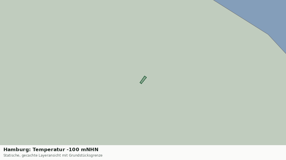 Statische Kartenansicht: Hamburg: Temperatur -100 mNHN
