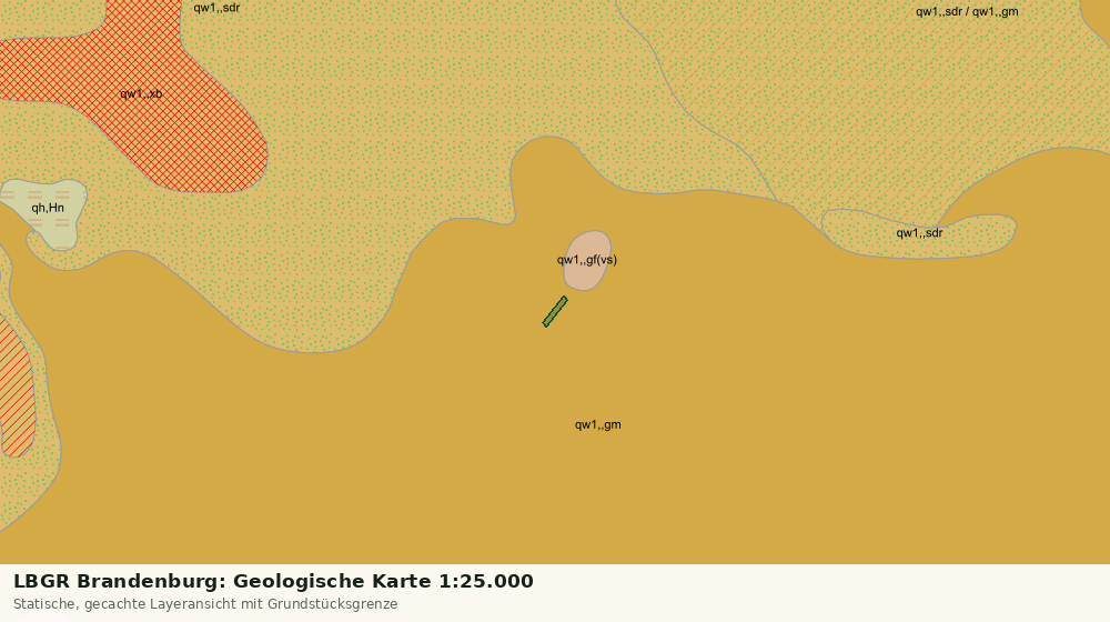 Statische Kartenansicht: LBGR Brandenburg: Geologische Karte 1:25.000
