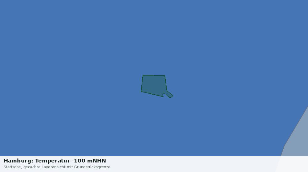 Statische Kartenansicht: Hamburg: Temperatur -100 mNHN