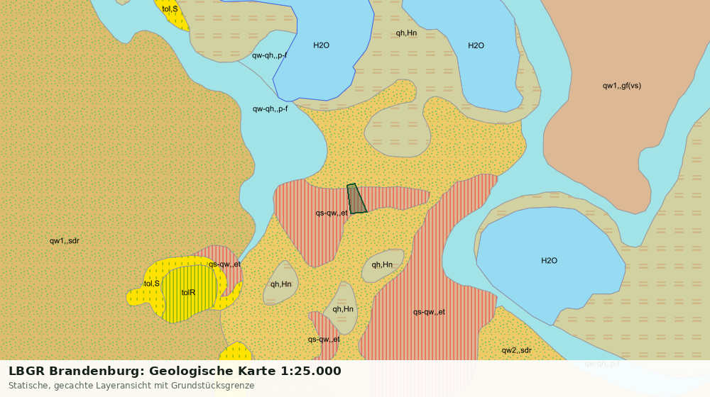 Statische Kartenansicht: LBGR Brandenburg: Geologische Karte 1:25.000