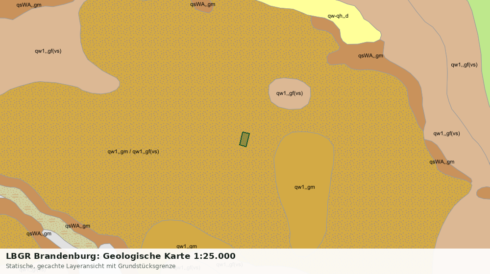 Statische Kartenansicht: LBGR Brandenburg: Geologische Karte 1:25.000