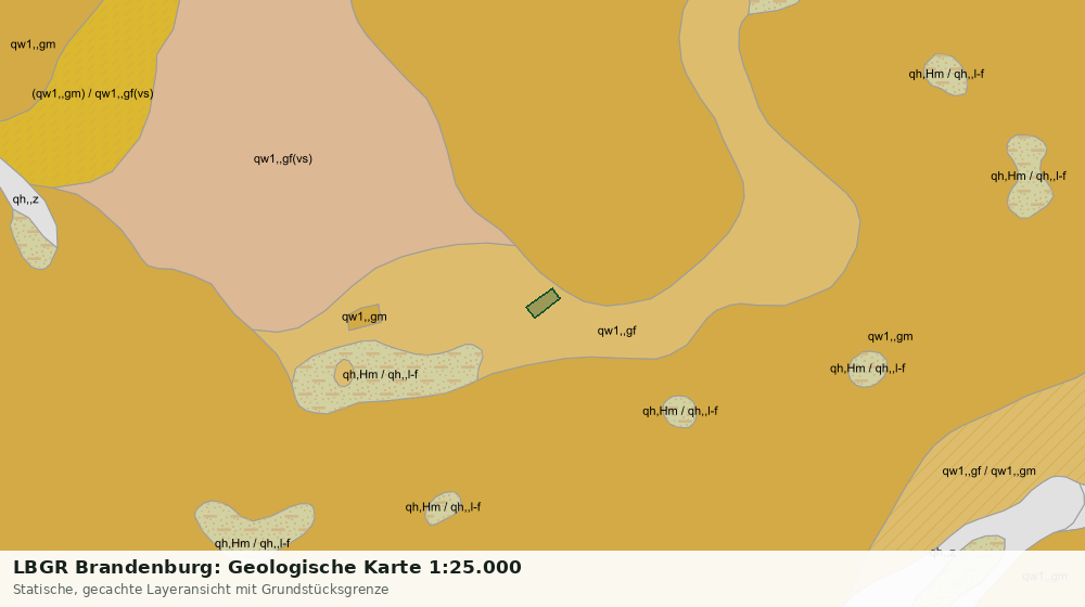 Statische Kartenansicht: LBGR Brandenburg: Geologische Karte 1:25.000