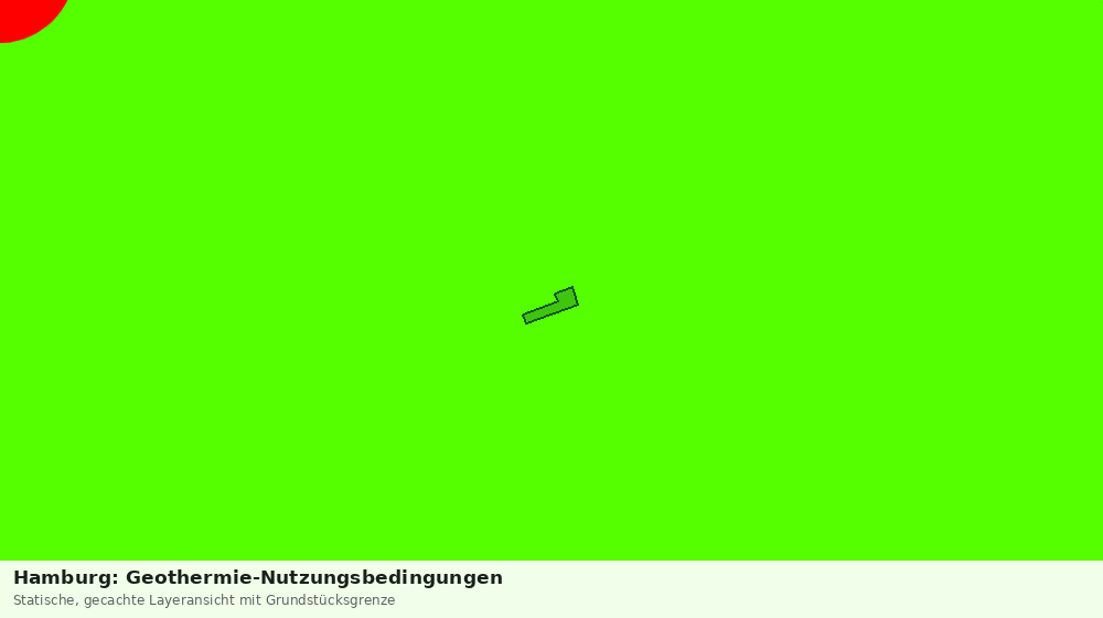 Statische Kartenansicht: Hamburg: Geothermie-Nutzungsbedingungen