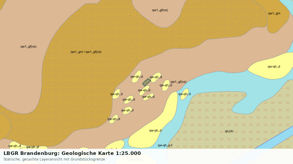 Statische Kartenansicht: LBGR Brandenburg: Geologische Karte 1:25.000