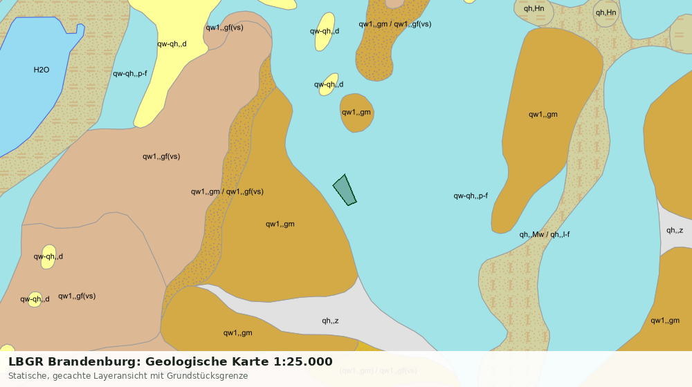 Statische Kartenansicht: LBGR Brandenburg: Geologische Karte 1:25.000