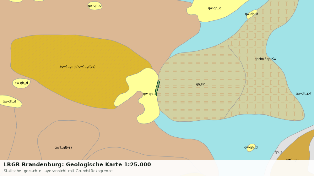 Statische Kartenansicht: LBGR Brandenburg: Geologische Karte 1:25.000