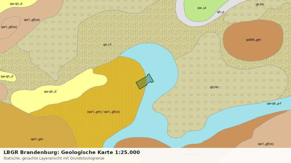 Statische Kartenansicht: LBGR Brandenburg: Geologische Karte 1:25.000