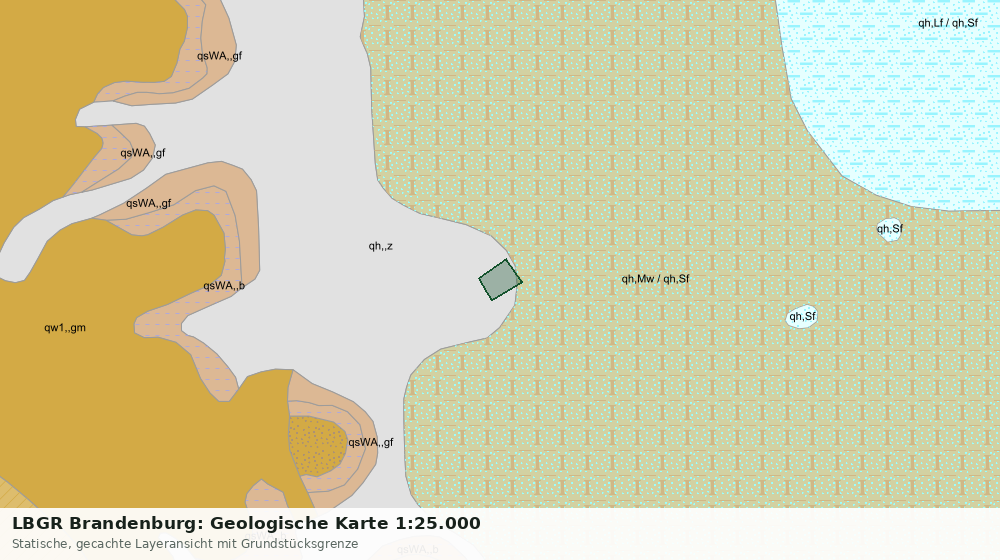 Statische Kartenansicht: LBGR Brandenburg: Geologische Karte 1:25.000