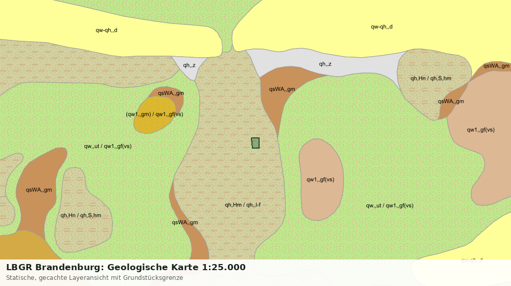 Statische Kartenansicht: LBGR Brandenburg: Geologische Karte 1:25.000