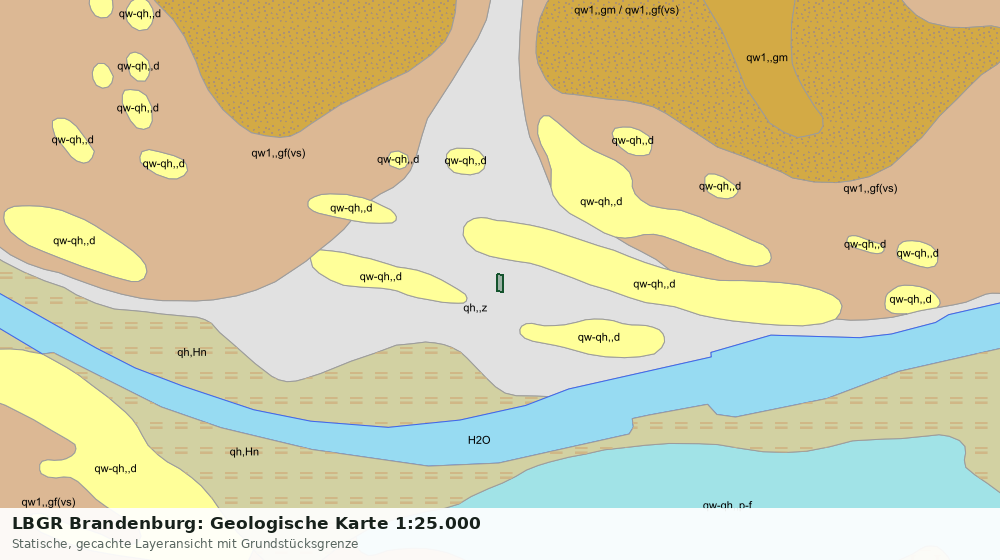 Statische Kartenansicht: LBGR Brandenburg: Geologische Karte 1:25.000