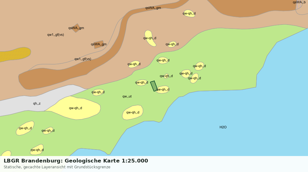 Statische Kartenansicht: LBGR Brandenburg: Geologische Karte 1:25.000