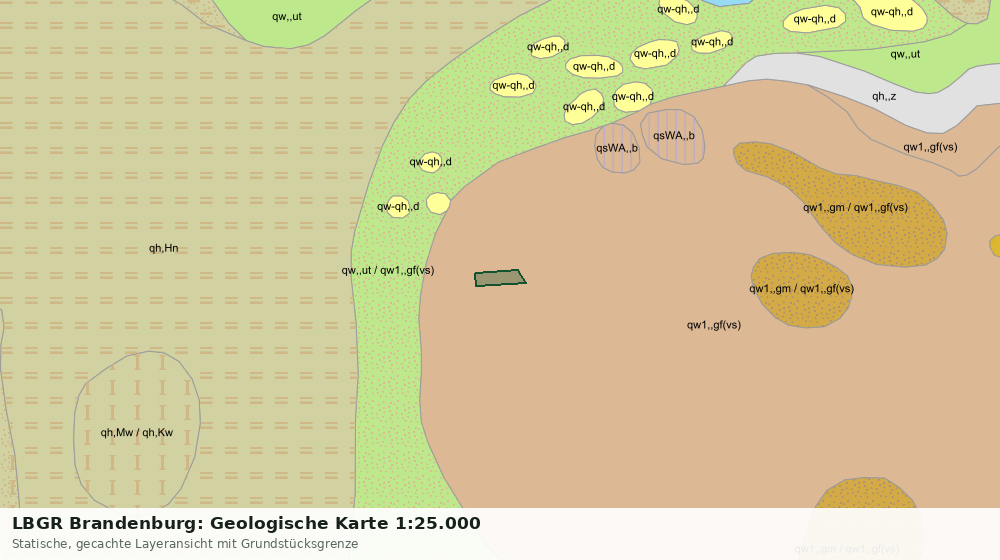 Statische Kartenansicht: LBGR Brandenburg: Geologische Karte 1:25.000