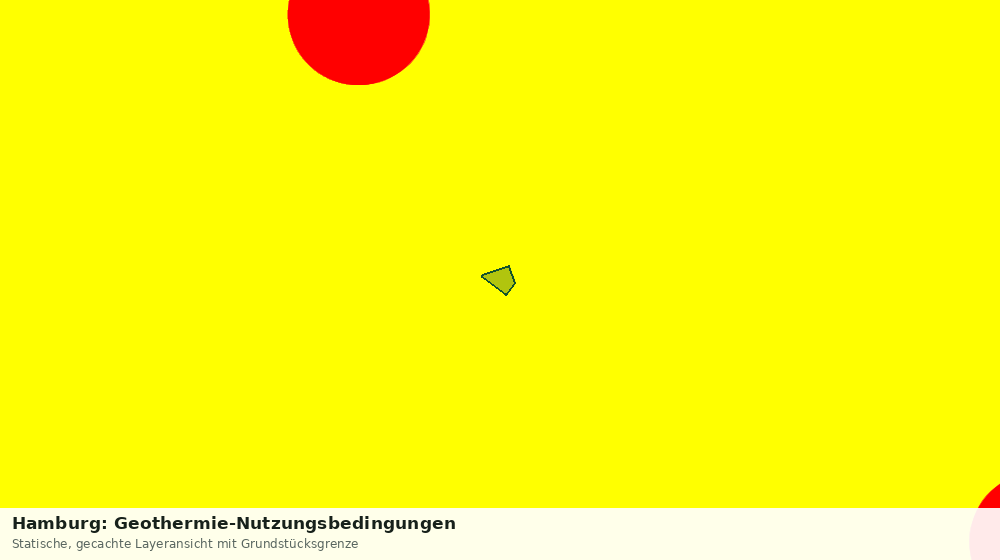 Statische Kartenansicht: Hamburg: Geothermie-Nutzungsbedingungen