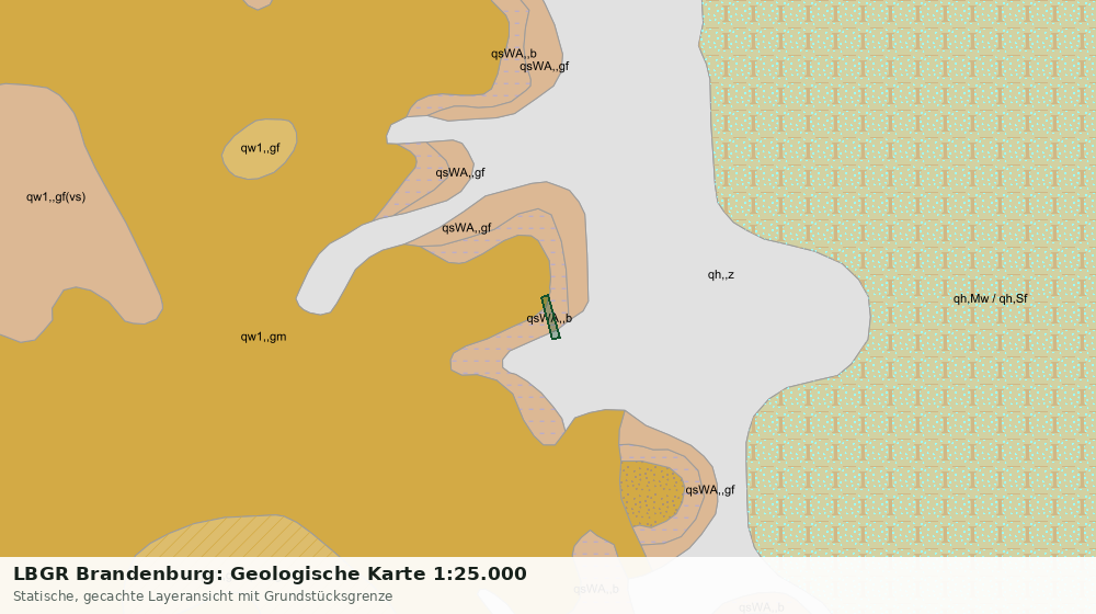 Statische Kartenansicht: LBGR Brandenburg: Geologische Karte 1:25.000