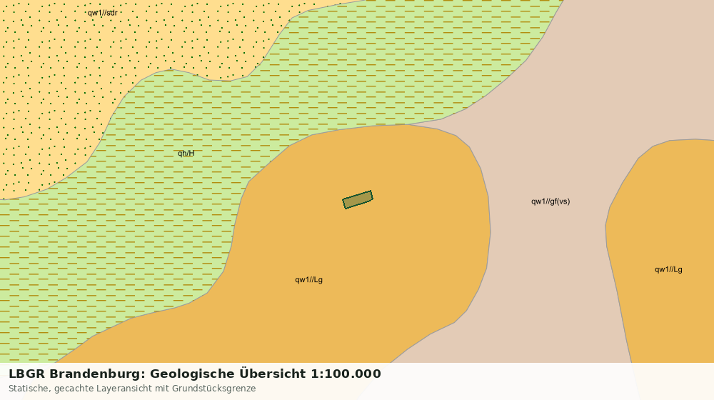 Statische Kartenansicht: LBGR Brandenburg: Geologische Übersicht 1:100.000