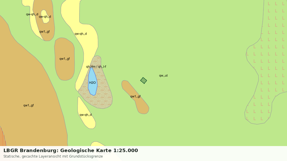 Statische Kartenansicht: LBGR Brandenburg: Geologische Karte 1:25.000