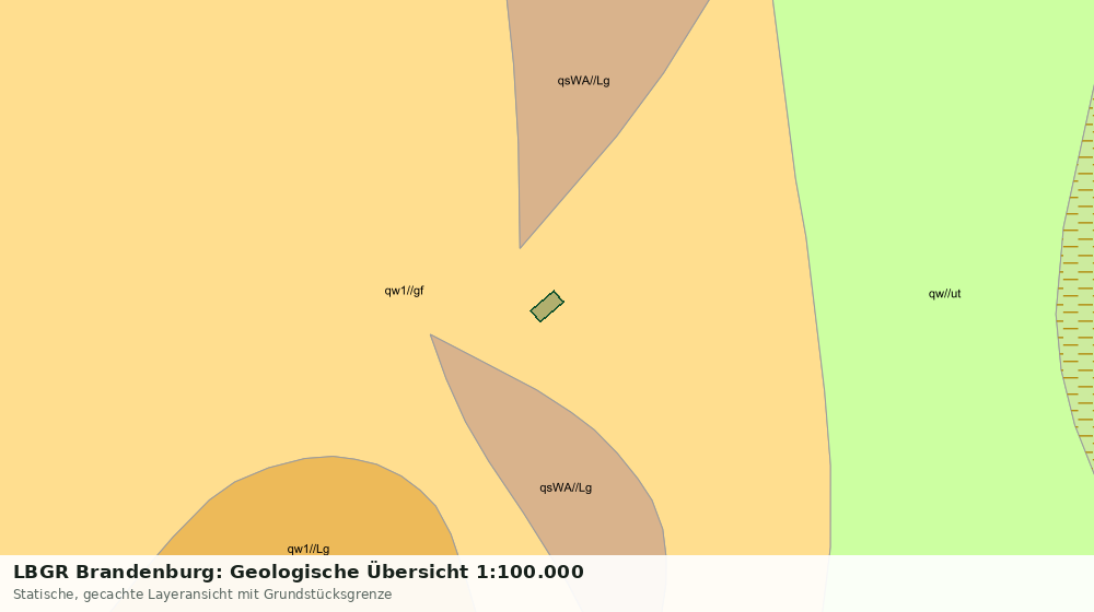 Statische Kartenansicht: LBGR Brandenburg: Geologische Übersicht 1:100.000