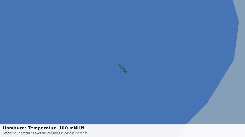 Statische Kartenansicht: Hamburg: Temperatur -100 mNHN