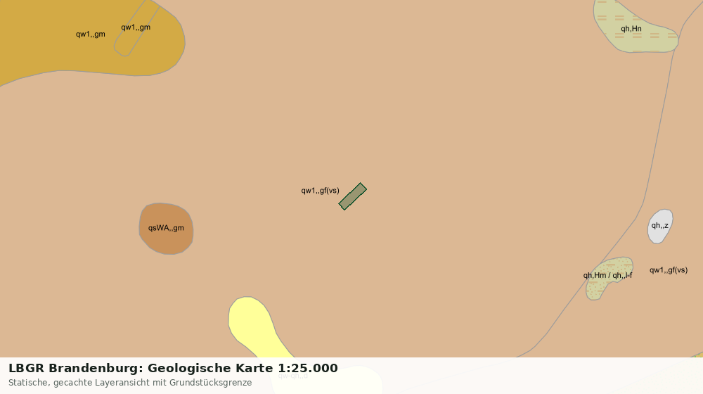 Statische Kartenansicht: LBGR Brandenburg: Geologische Karte 1:25.000