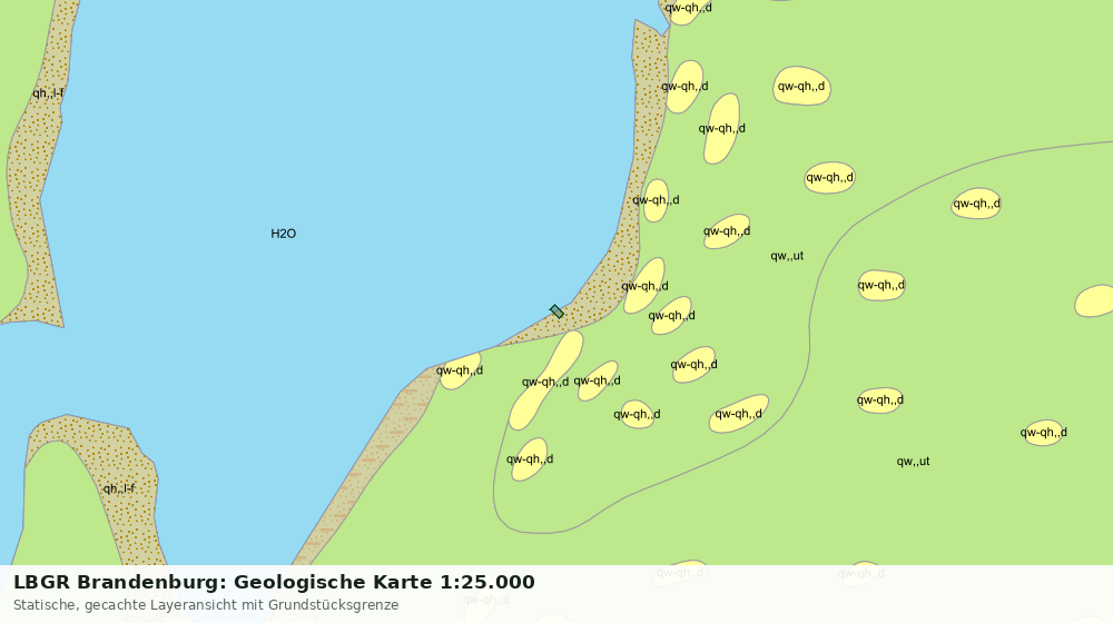 Statische Kartenansicht: LBGR Brandenburg: Geologische Karte 1:25.000
