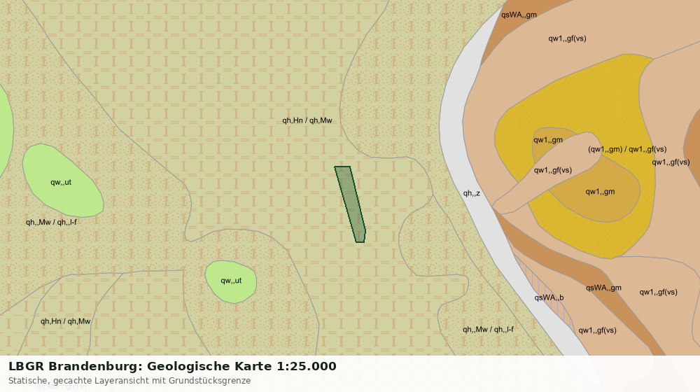 Statische Kartenansicht: LBGR Brandenburg: Geologische Karte 1:25.000
