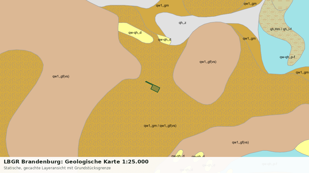 Statische Kartenansicht: LBGR Brandenburg: Geologische Karte 1:25.000