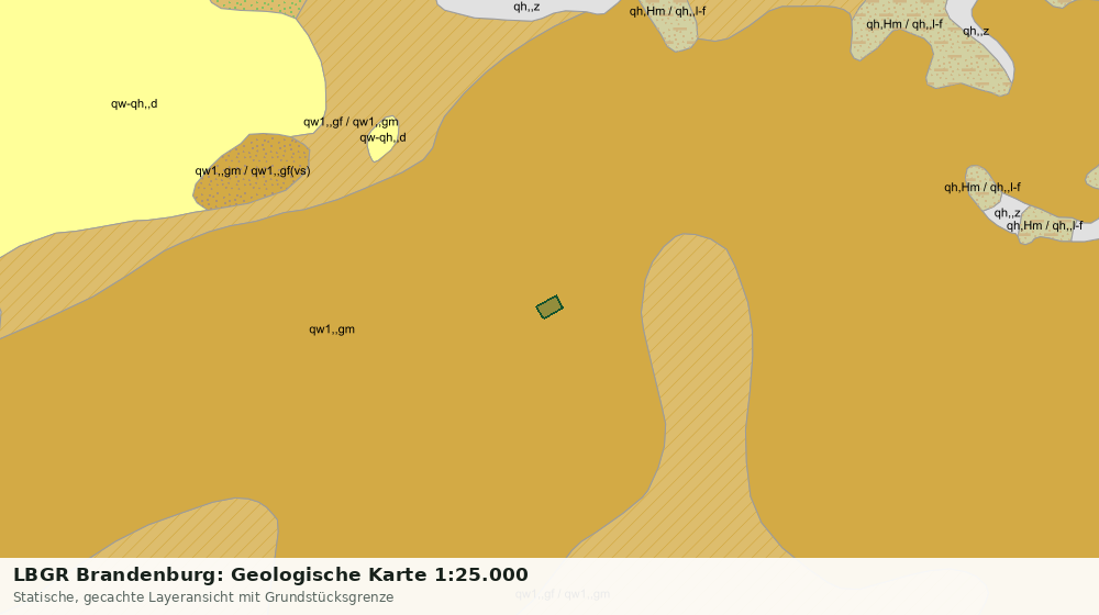 Statische Kartenansicht: LBGR Brandenburg: Geologische Karte 1:25.000