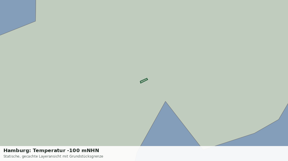 Statische Kartenansicht: Hamburg: Temperatur -100 mNHN
