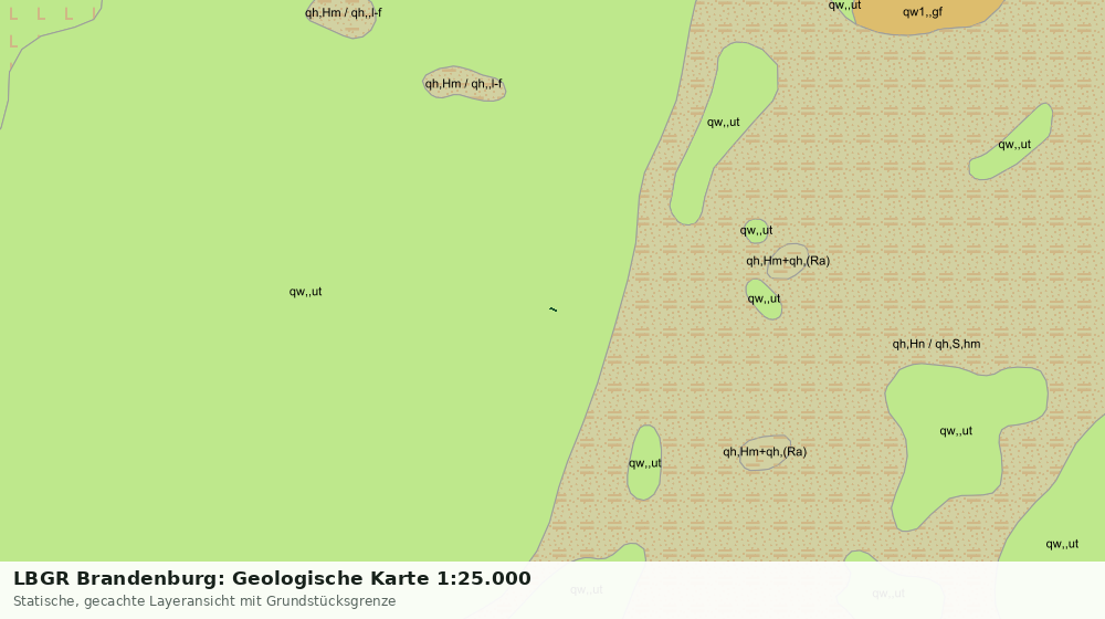Statische Kartenansicht: LBGR Brandenburg: Geologische Karte 1:25.000