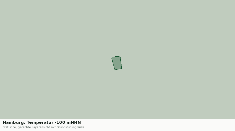 Statische Kartenansicht: Hamburg: Temperatur -100 mNHN