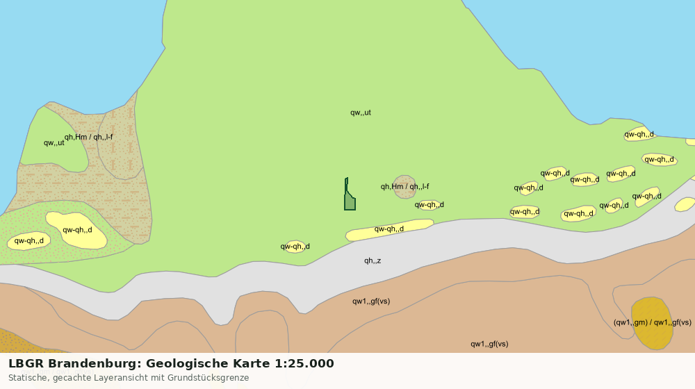 Statische Kartenansicht: LBGR Brandenburg: Geologische Karte 1:25.000