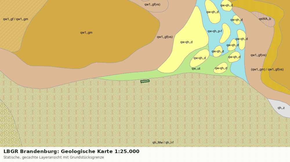 Statische Kartenansicht: LBGR Brandenburg: Geologische Karte 1:25.000