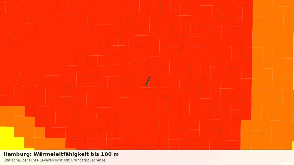 Statische Kartenansicht: Hamburg: Wärmeleitfähigkeit bis 100 m