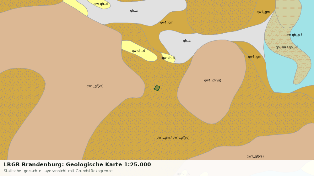 Statische Kartenansicht: LBGR Brandenburg: Geologische Karte 1:25.000