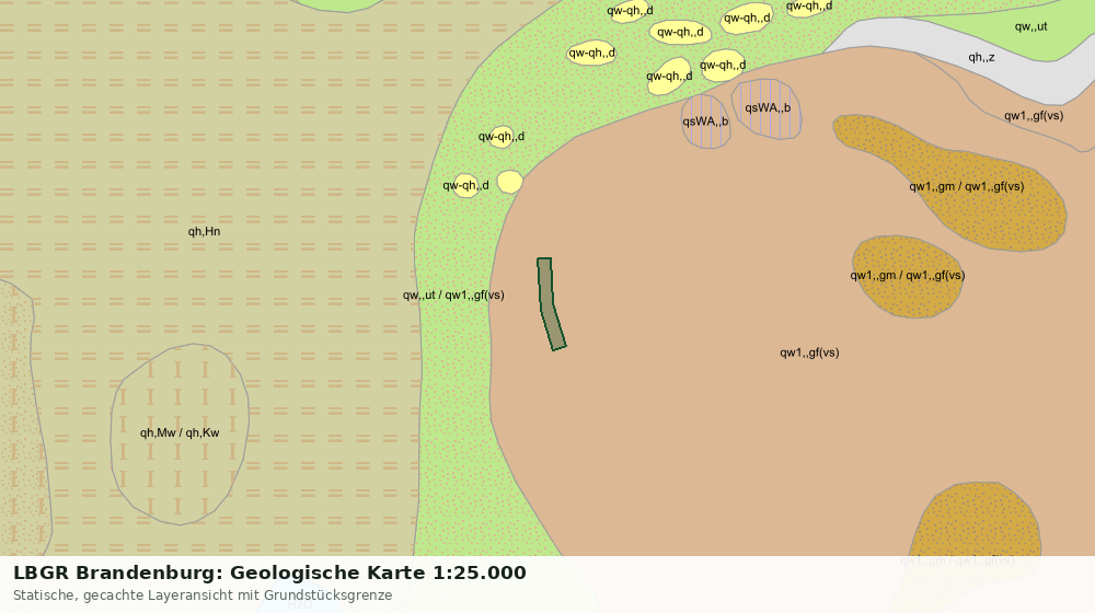Statische Kartenansicht: LBGR Brandenburg: Geologische Karte 1:25.000